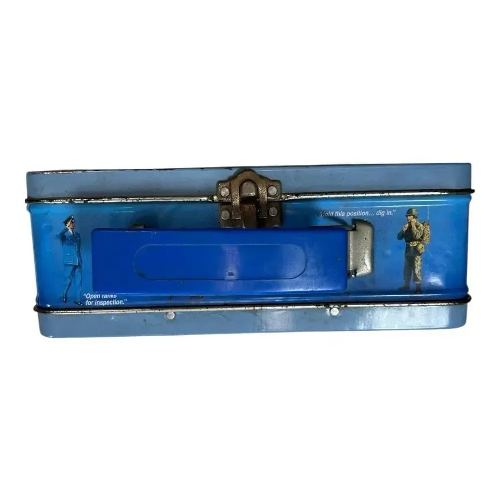 Vintage Hasbro Kids G.I. Joe Action Sailor Tin Box Metal Lunchbox Blue Multi OS